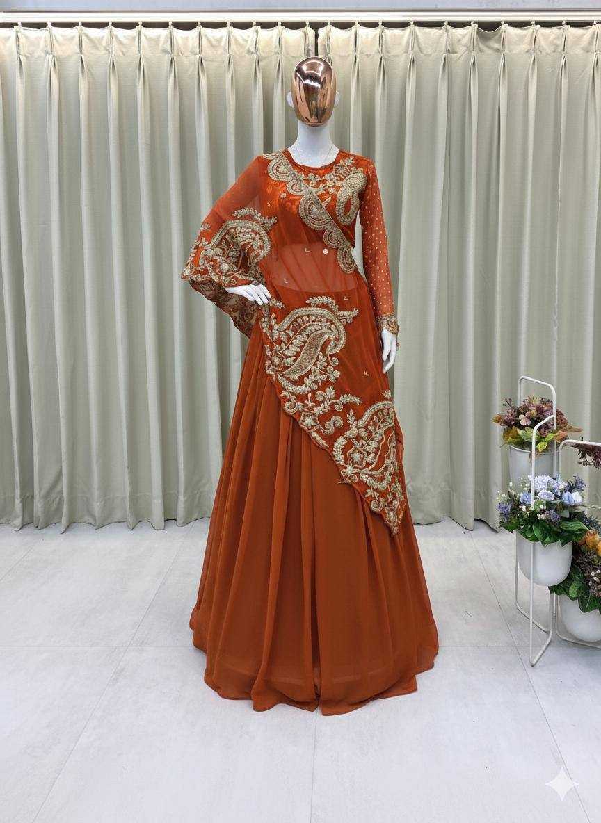 Ynf Georgette KESH678 400 Lehengas Festive Collections Wholesale Embroidered Lehenga Heavy Lehenga Eid Collections Manufacturer- Kapda Export