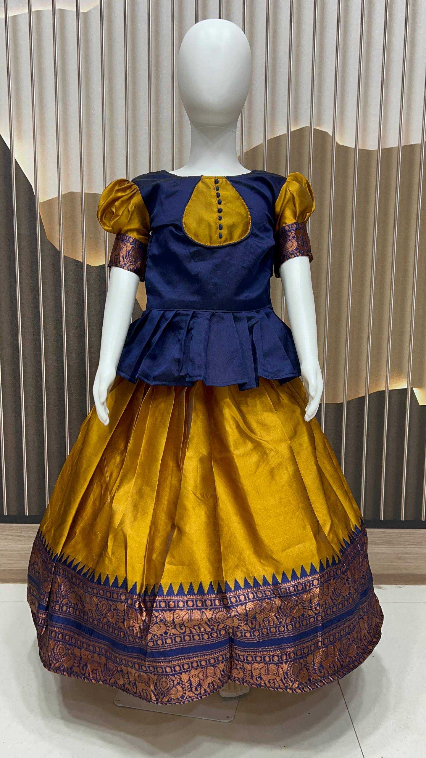 Ynf Heavy Silk KESH670 047 Kids Wear Wholesale Kids Lehenga Kids Frocks Kids Silk Dress Manufacturer- Kapda Export