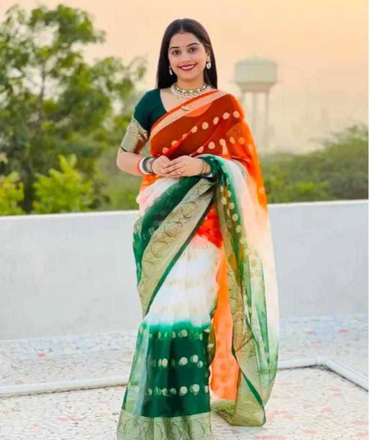 Ynf Jacquard Organza KESH577 781 Sarees Festive Collections Wholesale Organza Sarees Indian Sarees Independence Day Collections Manufacturer- Kapda Export