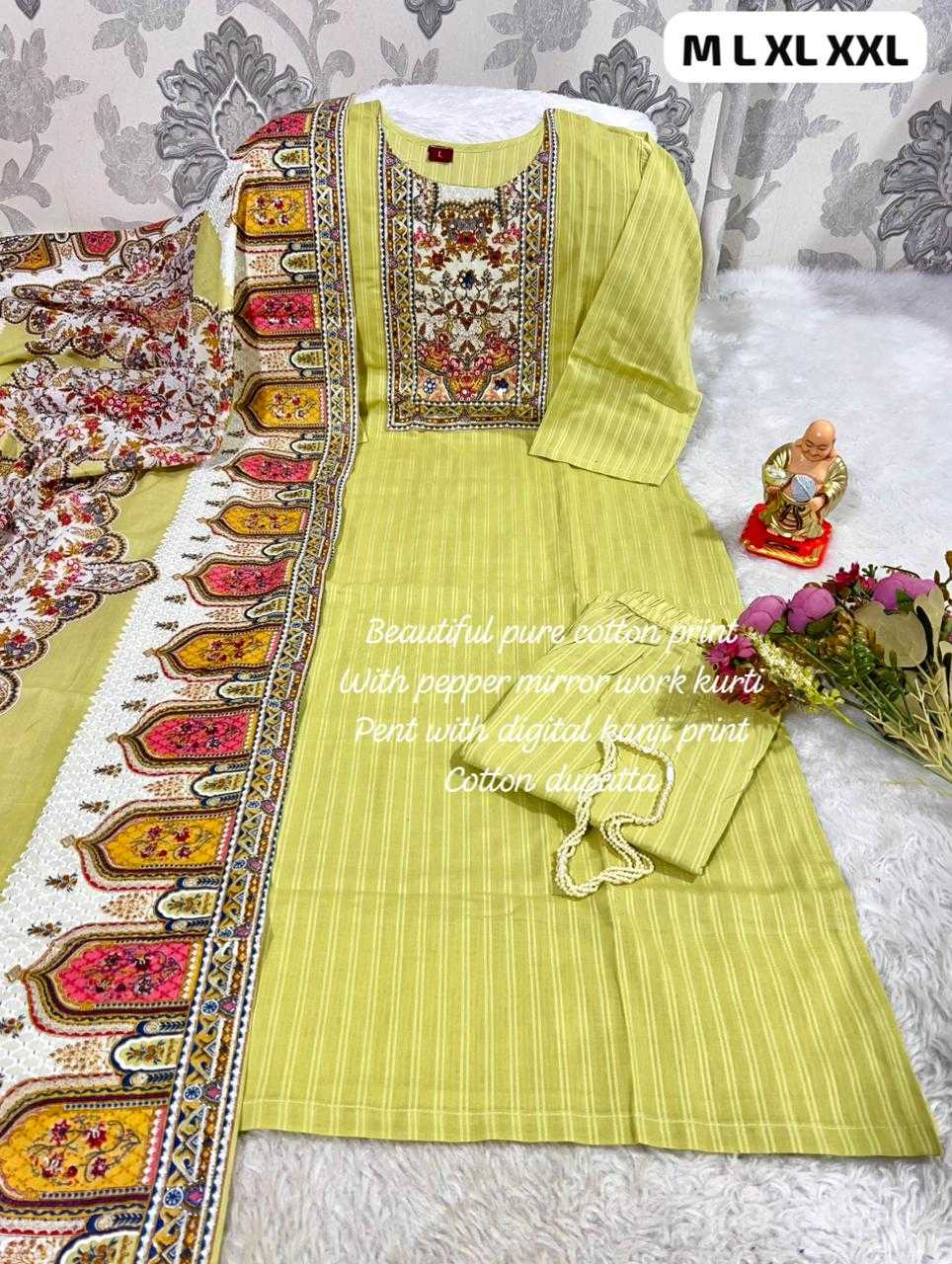Ynf Linen KESH594 Tanirika Suits & Dresses Festive Collections Plus Size Collections Wholesale Cotton Suits Ladies Salwar Suits Straight Cut Suits Manufacturer- Kapda Export