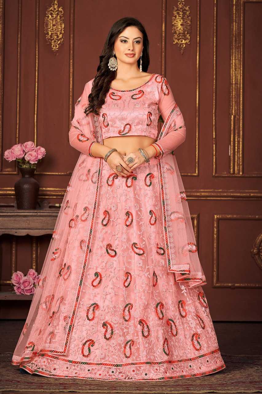 Ynf Linen KESH643 1010308 Lehengas Wholesale Embroidered Lehenga Floral Lehenga Sequins Lehenga Manufacturer- Kapda Export