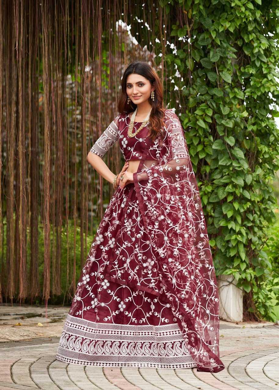 Ynf Net KESH643 1010299 Lehengas Wholesale Fancy Lehenga Embroidered Lehenga Floral Lehenga Lehenga For Engagement Manufacturer- Kapda Export