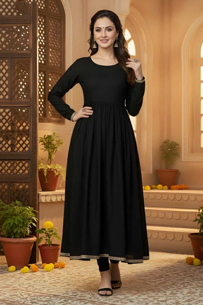 Ynf Rayon KESH559 702 Gowns Wholesale Long Gowns Lightweight Gowns Simple Gowns Manufacturer- Kapda Export