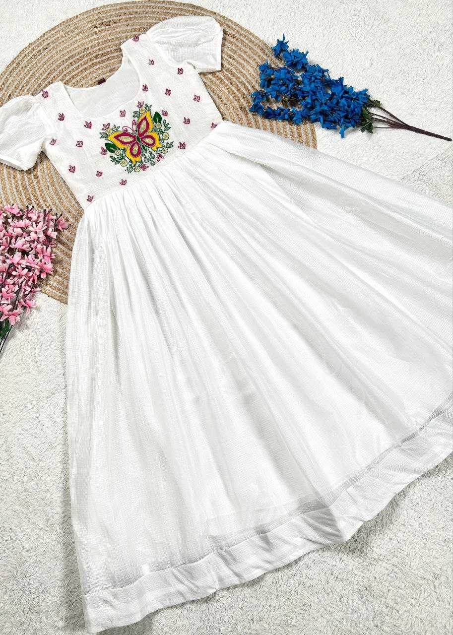 Ynf Soft Cotton KESH619 Resham Kids Wear Wholesale Kids Gown Kids Frocks Girls Frock Manufacturer- Kapda Export