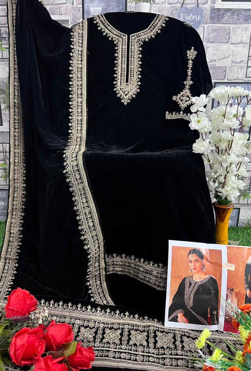 Ynf Velvet KESH530 DEEPSY Velvet 32214 Suits & Dresses Wholesale Velvet Suits Embroidery Suits Floor-Length Suits Manufacturer- Kapda Export