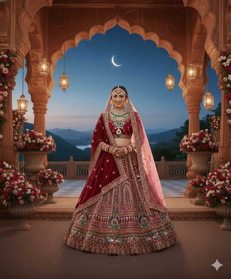 Ynf Velvet KESH639 102 Lehengas Wedding Collections Wholesale Embroidered Lehenga Velvet Lehenga Thread Work Lehenga Manufacturer- Kapda Export