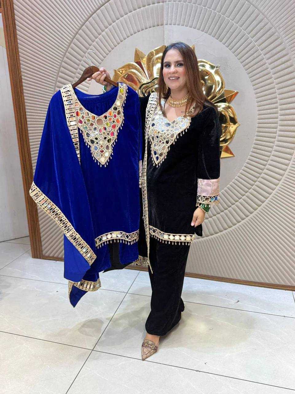 Ynf Velvet RIN141 2043 Suits & Dresses Wholesale Embroidery Suits Palazzo Suit Long Kurti Suits Manufacturer- Kapda Export