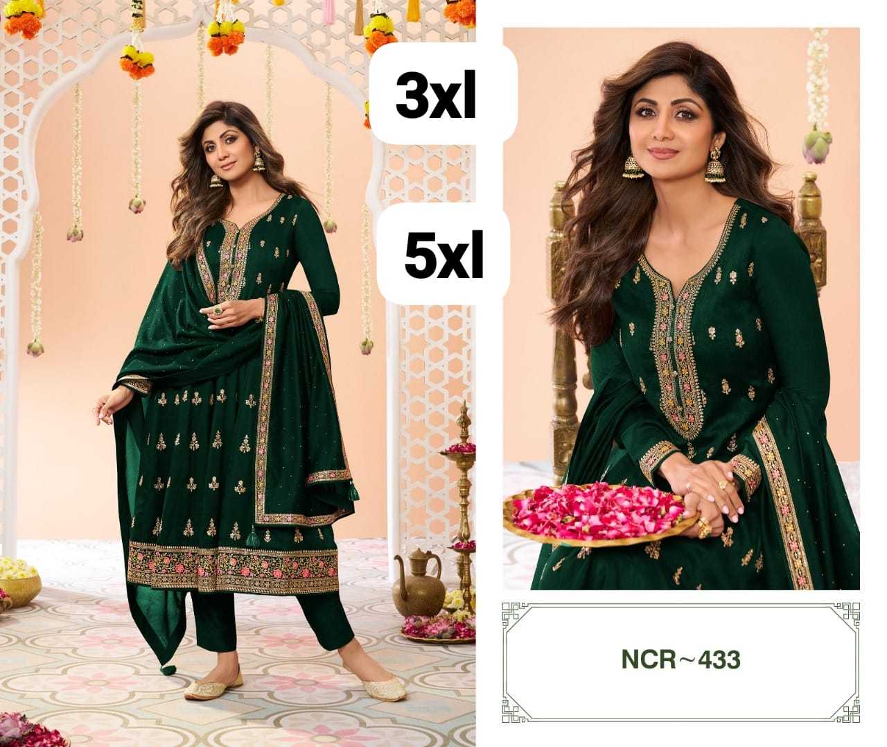 Ynf Banglori Silk KESH677 NCR 405 Suits & Dresses Bollywood Collections Plus Size Collections Wholesale Embroidery Suits Ladies Silk Suit Shilpa Shetty Collections Manufacturer- Kapda Export