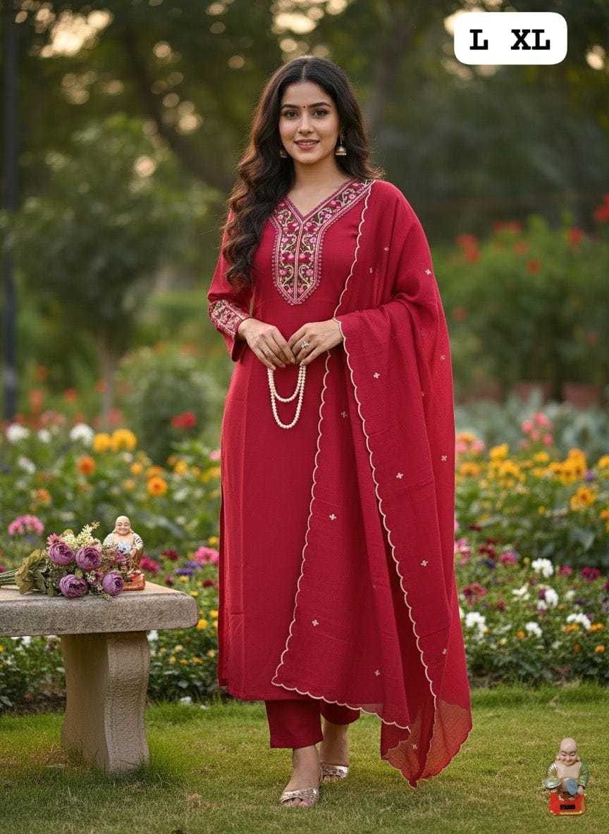 Ynf Chanderi Silk KESH594 KAPILA Suits & Dresses Festive Collections Wholesale Embroidery Suits Ladies Silk Suit Chanderi Suit Manufacturer- Kapda Export