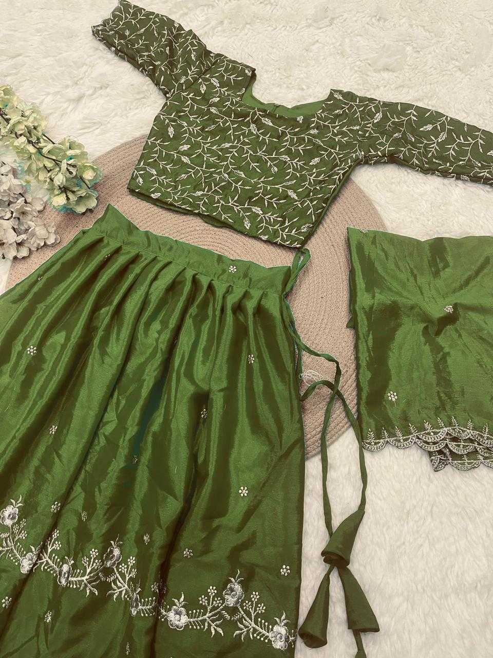 Ynf Chanderi Silk RIN235 FULL FLAIR Kids Wear Wholesale Kids Lehenga Girls Ethnic Wear Baby Girl Lehenga Manufacturer- Kapda Export