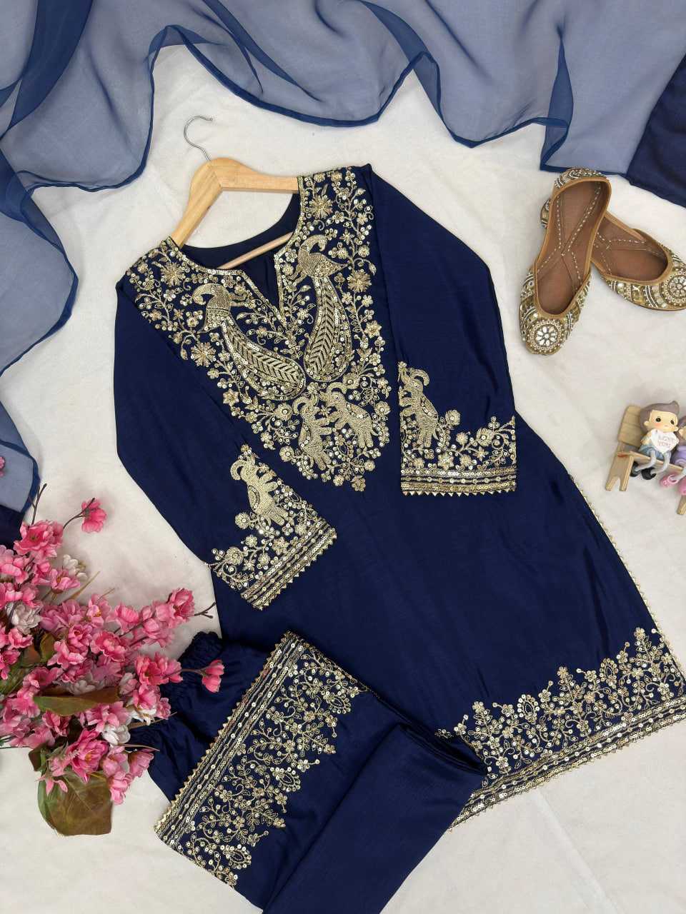Ynf Chinon KESH492 1452 Kurti Wholesale Fancy Kurti Embroidered Kurtis Full Sleeve Kurti Manufacturer- Kapda Export