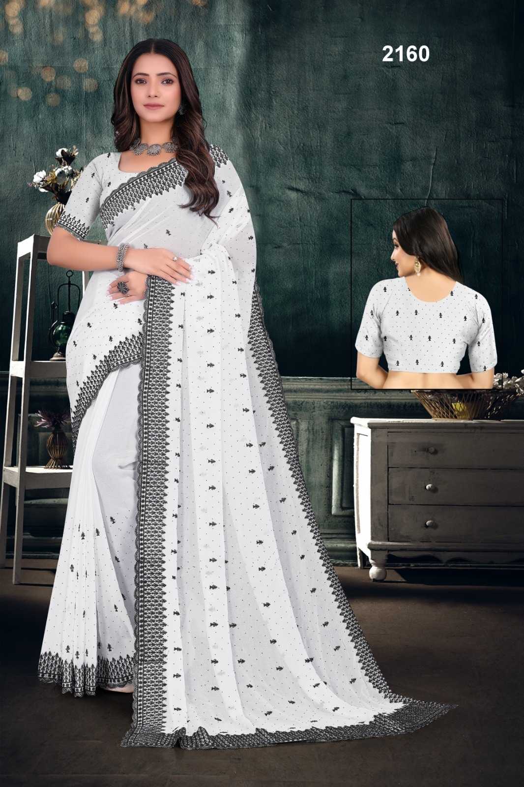 Ynf Cotton KESH114 2160 Sarees Wholesale Fancy Sarees Embroidered Sarees Stone Work Saree Manufacturer- Kapda Export