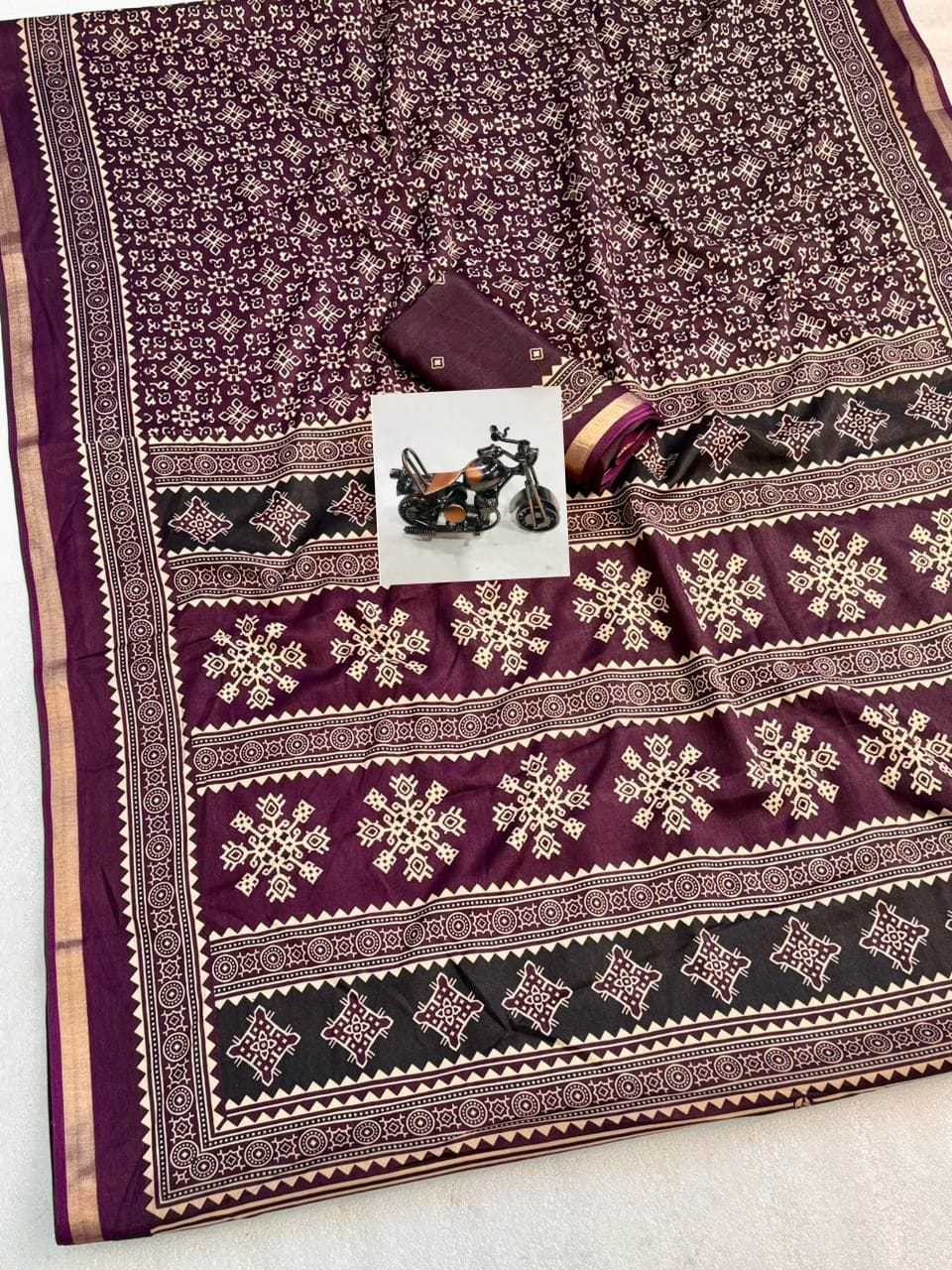 Ynf Cotton KESH573 Soft Kashmiri Sarees Wholesale Kalamkari Sarees Kashmiri Sarees Zari Border Sarees Manufacturer- Kapda Export