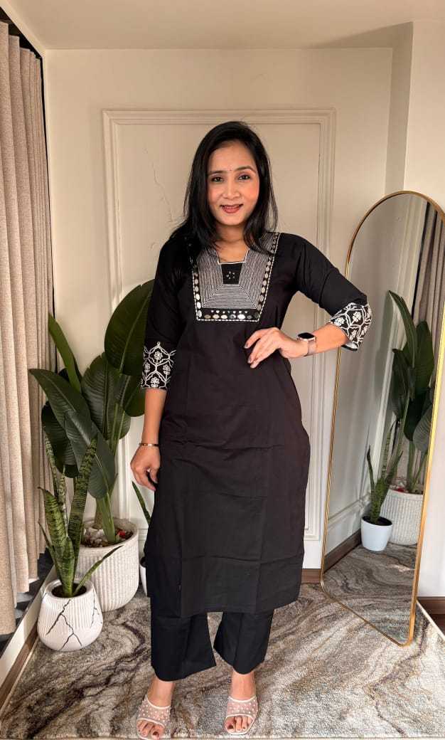 Ynf Cotton KESH623 103 Suits & Dresses Festive Collections Plus Size Collections Wholesale Palazzo Suit Embroidered Dresses Cotton Dresses Manufacturer- Kapda Export