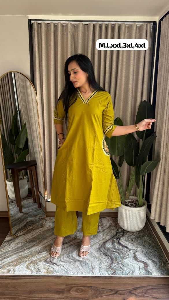 Ynf Cotton KESH623 116 Kurti Festive Collections Plus Size Collections Wholesale Kurtis With Bottom A-Line Kurtis Kurtis With Pockets Manufacturer- Kapda Export