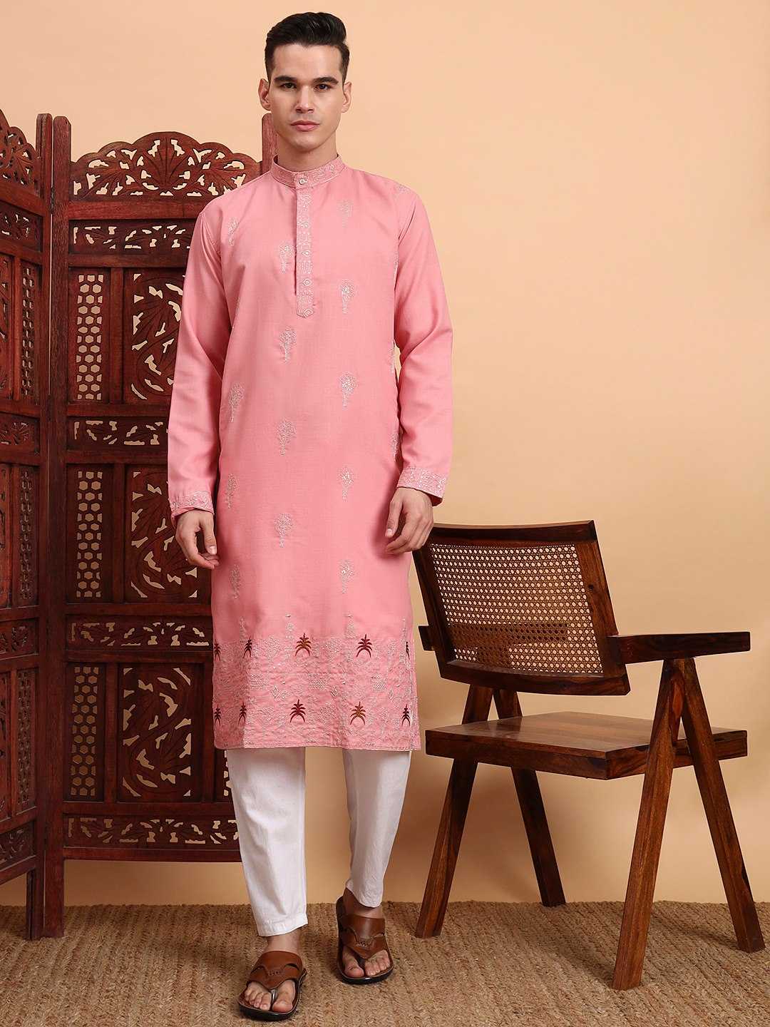 Ynf Cotton KESH659 Pushpa3 Mens Wear Wholesale Mens Kurta Pyjama Men Cotton Kurta Men Wedding kurta Manufacturer- Kapda Export