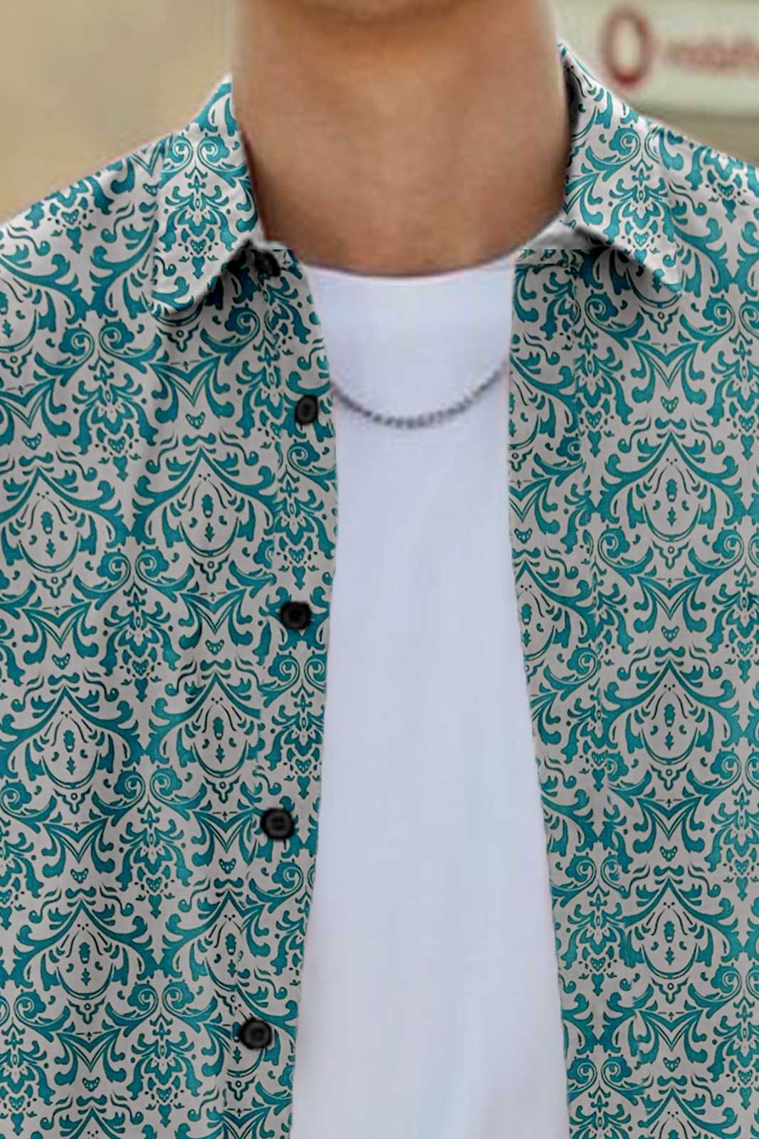 Ynf Cotton KESH662 ST76 Mens Wear Wholesale Casual Wear Mens Printed Shirts Indo Western Manufacturer- Kapda Export