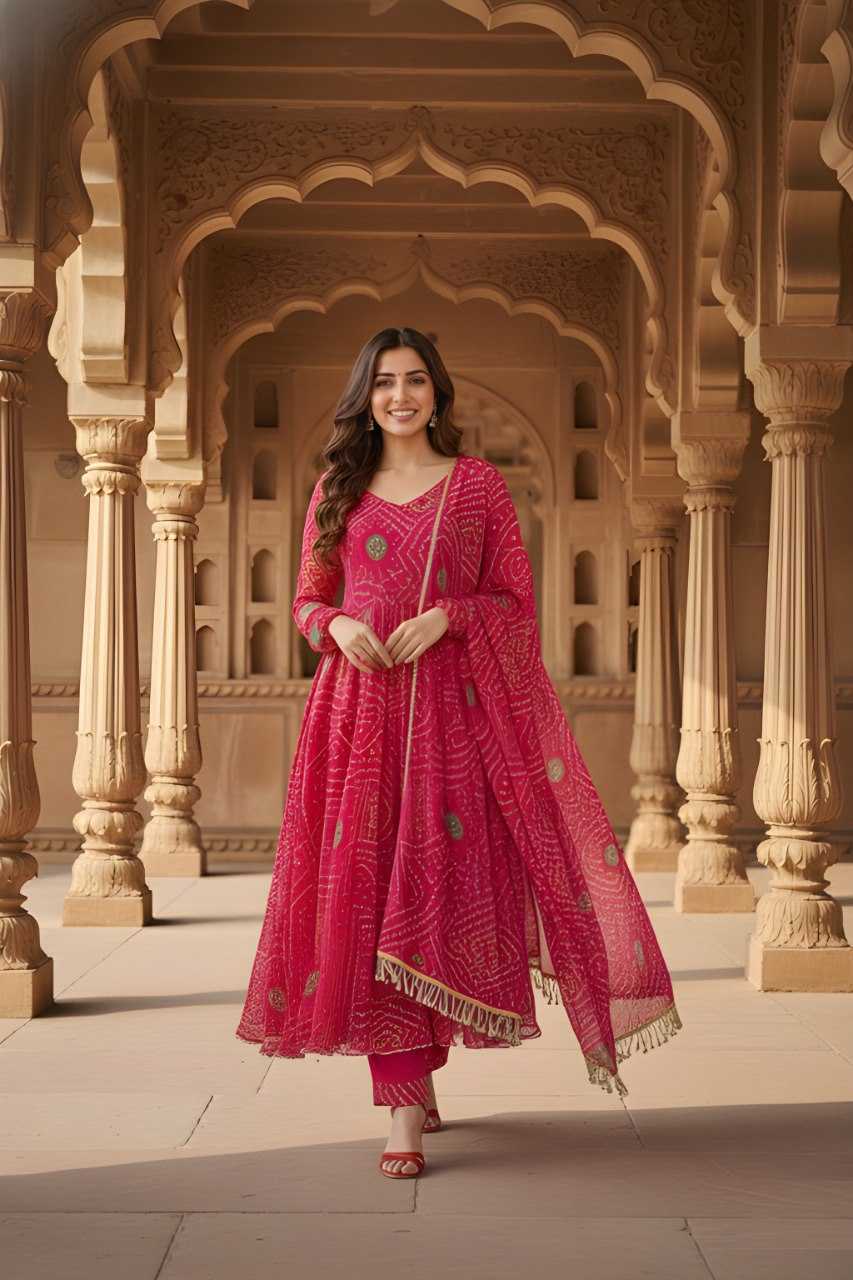 Ynf Delta Silk KESH559 346 Suits & Dresses Festive Collections Wholesale Bandhani Suits Printed Dresses Eid Collections Manufacturer- Kapda Export