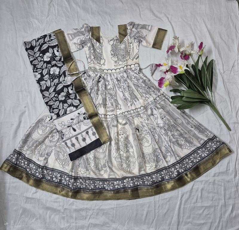 Ynf Dola Silk RIN235 dola silk Kids Wear Wholesale Kids Gown Kids Traditional Outfits Kids Ethnic Gowns Manufacturer- Kapda Export