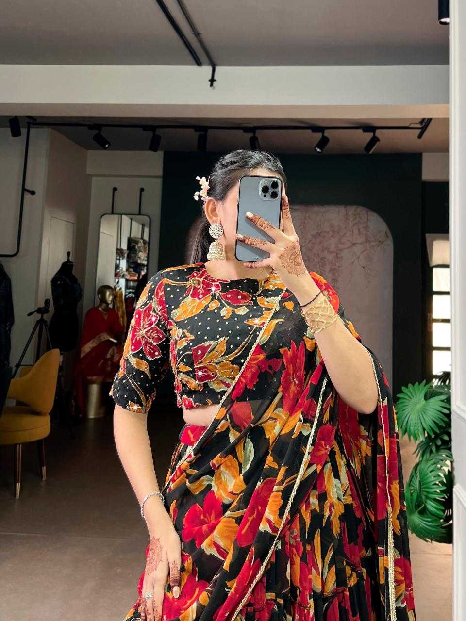 Ynf Fancy KESH134 1145 Lehengas Wholesale Fancy Lehenga Designer Lehenga Choli Floral Lehenga Manufacturer- Kapda Export