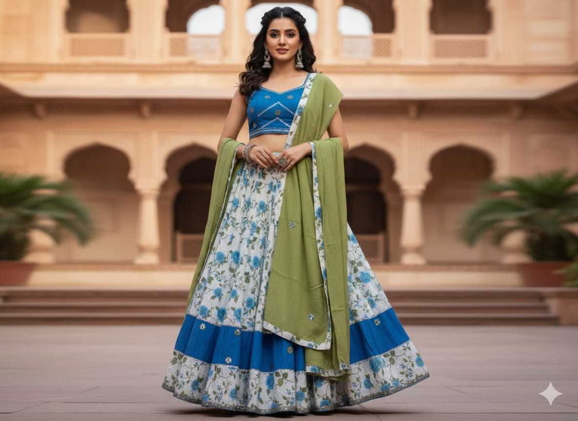 Ynf Fancy KESH711 07 Lehengas Wholesale Designer Lehenga Choli Floral Lehenga Lehenga For Mehndi Manufacturer- Kapda Export