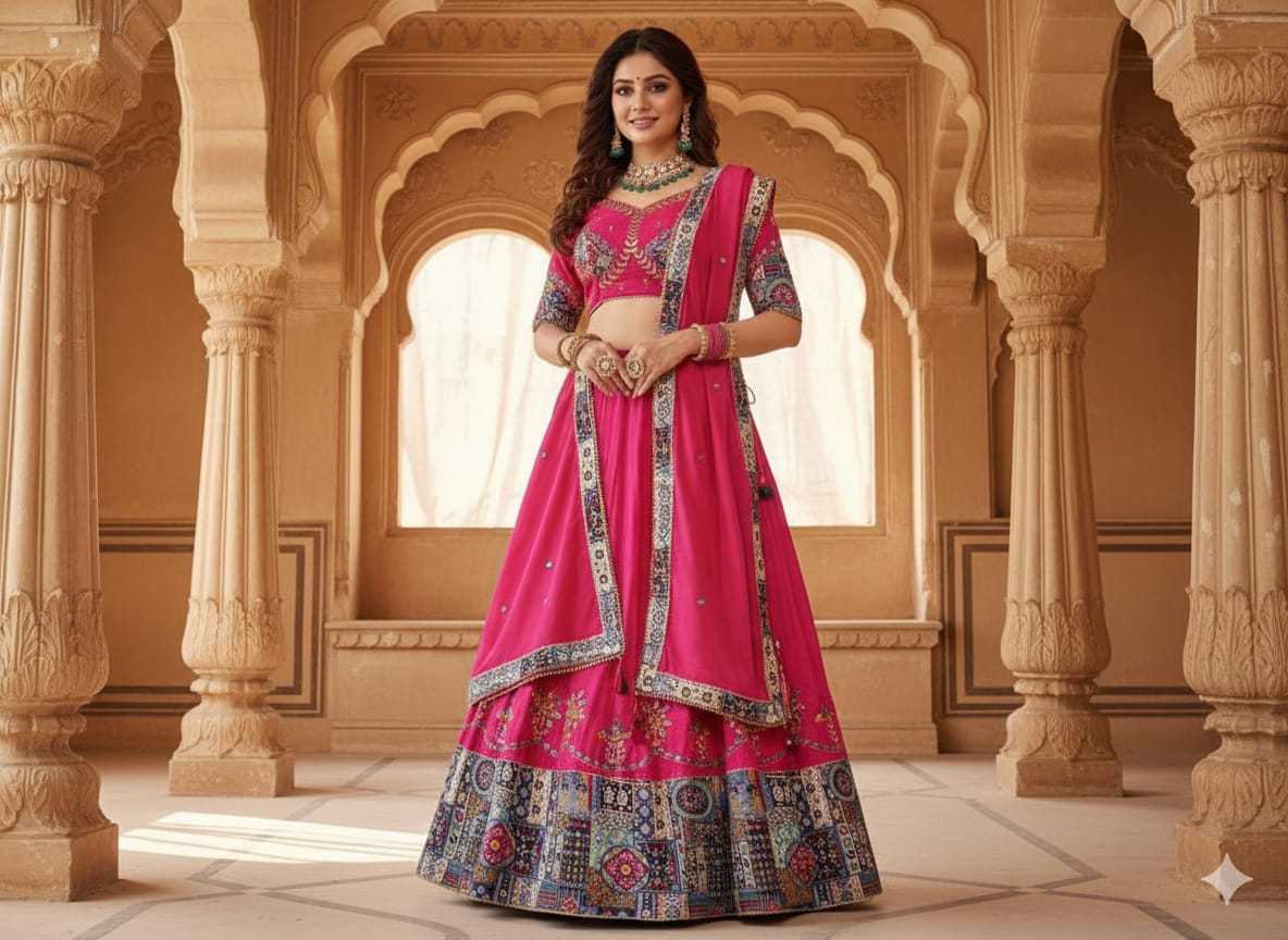 Ynf Fancy KESH711 15 Lehengas Festive Collections Wholesale Rajwada Lehenga Mirror Work Lehenga Navratri Chaniya Choli Manufacturer- Kapda Export
