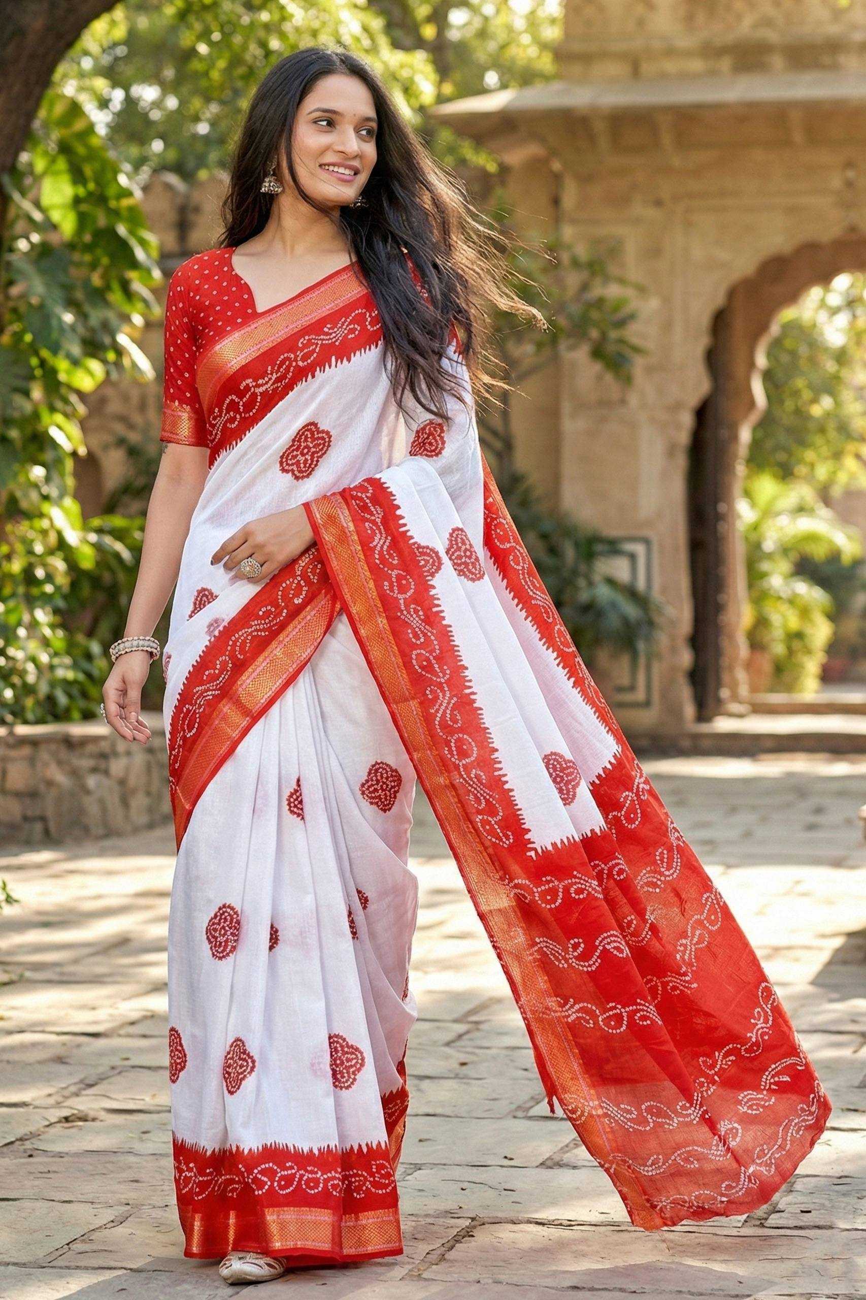 Ynf Fancy RIN229 94-BANDHNI Sarees Wholesale Party Wear Sarees Block Print Sarees Bandhani Sarees Manufacturer- Kapda Export