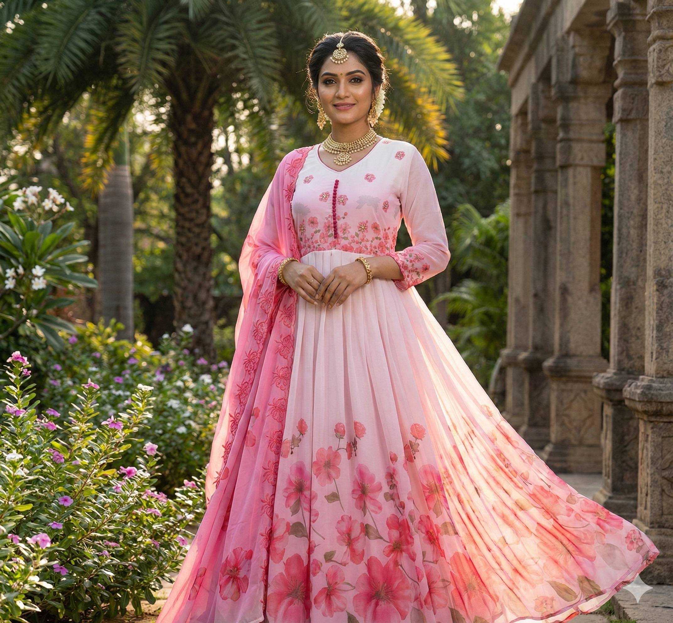 Ynf Faux Georgette KESH210 2480 Suits & Dresses Wholesale Ethnic Dresses Anarkali Dresses Wedding guest dresses Manufacturer- Kapda Export