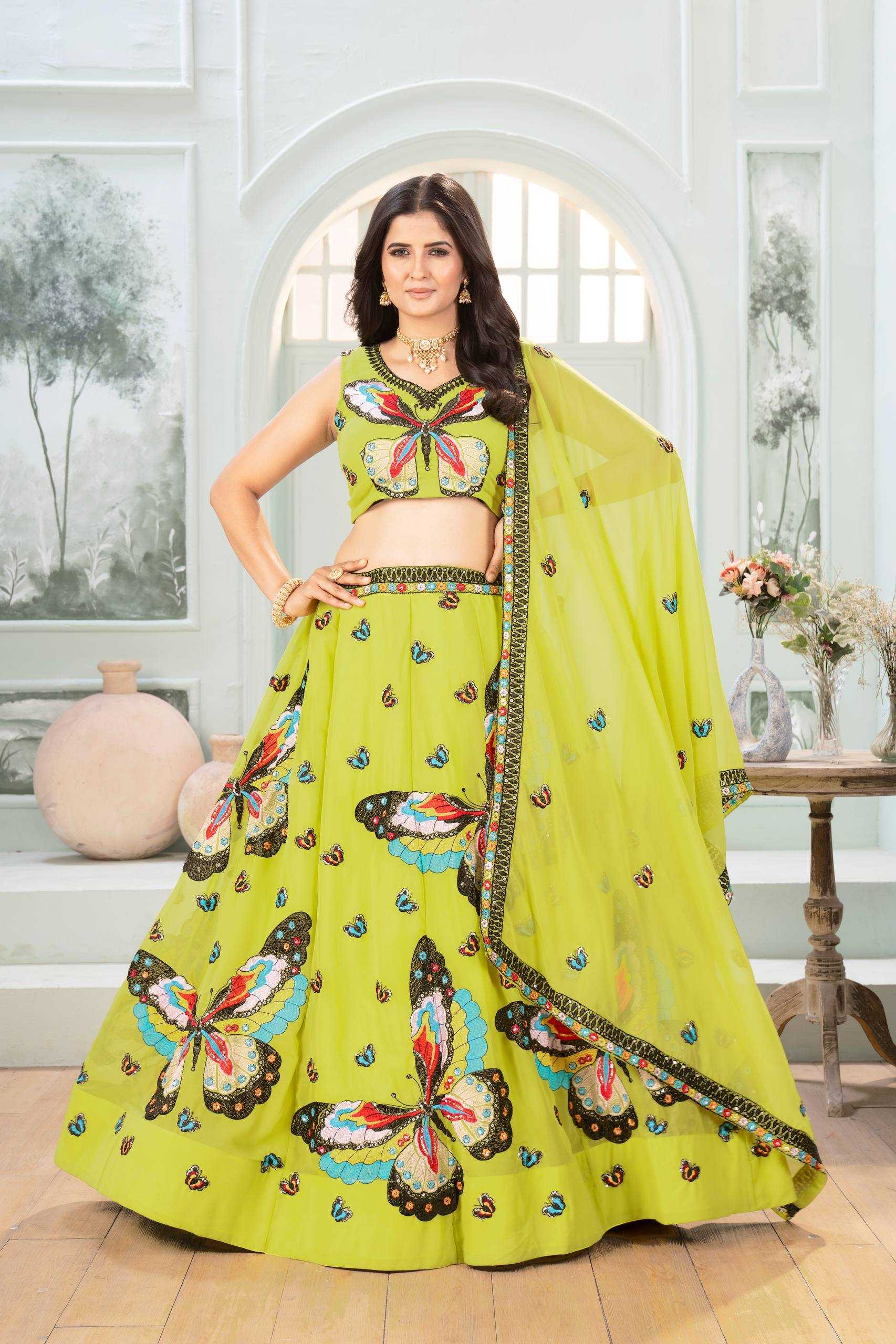 Ynf Faux Georgette KESH533 5118 Lehengas Wholesale Fancy Lehenga Embroidered Lehenga Thread Work Lehenga Manufacturer- Kapda Export