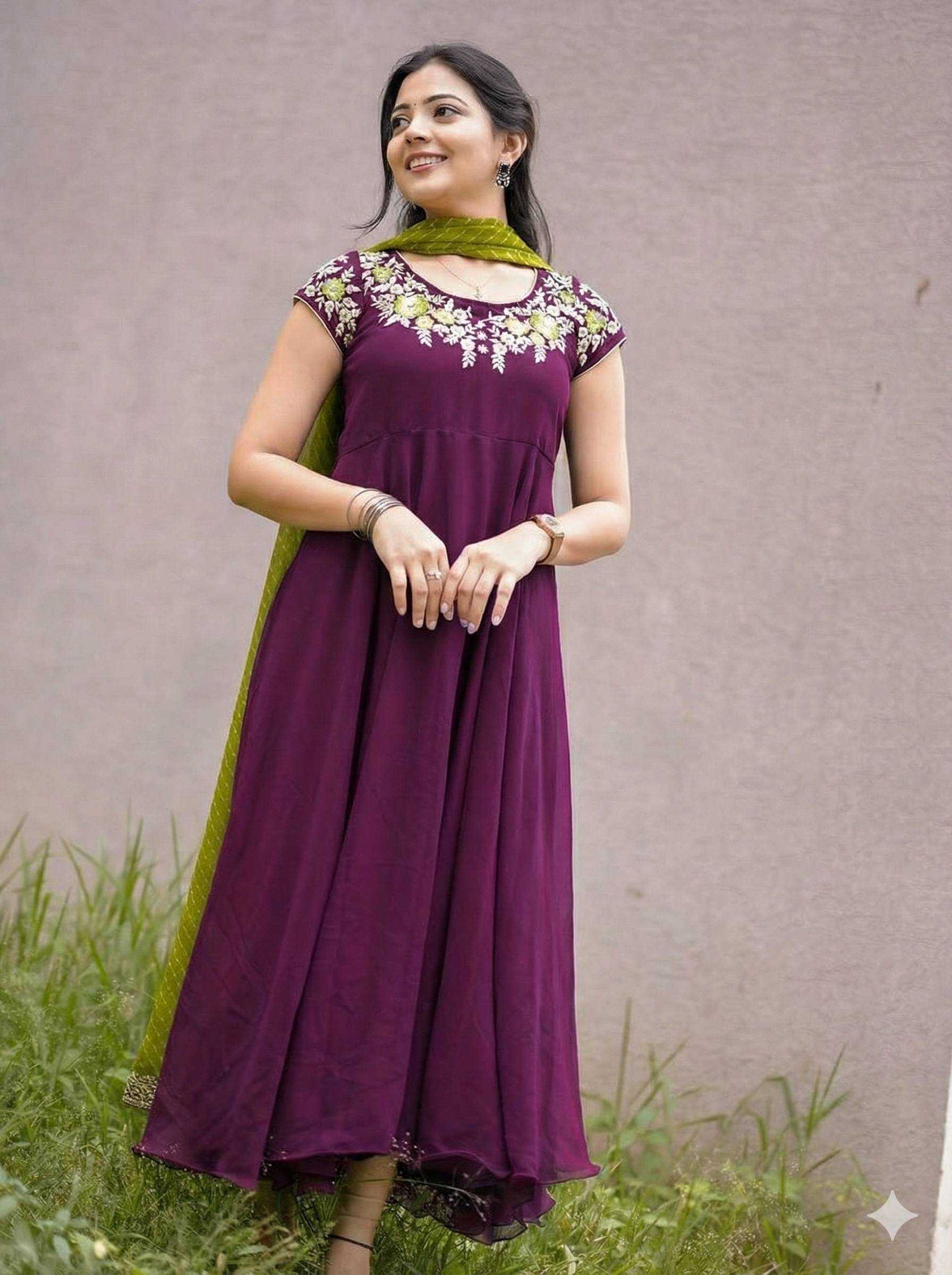 Ynf Georgette KESH210 2471 Suits & Dresses Wholesale Party Wear Dresses Georgette Dresses Anarkali Dresses Manufacturer- Kapda Export