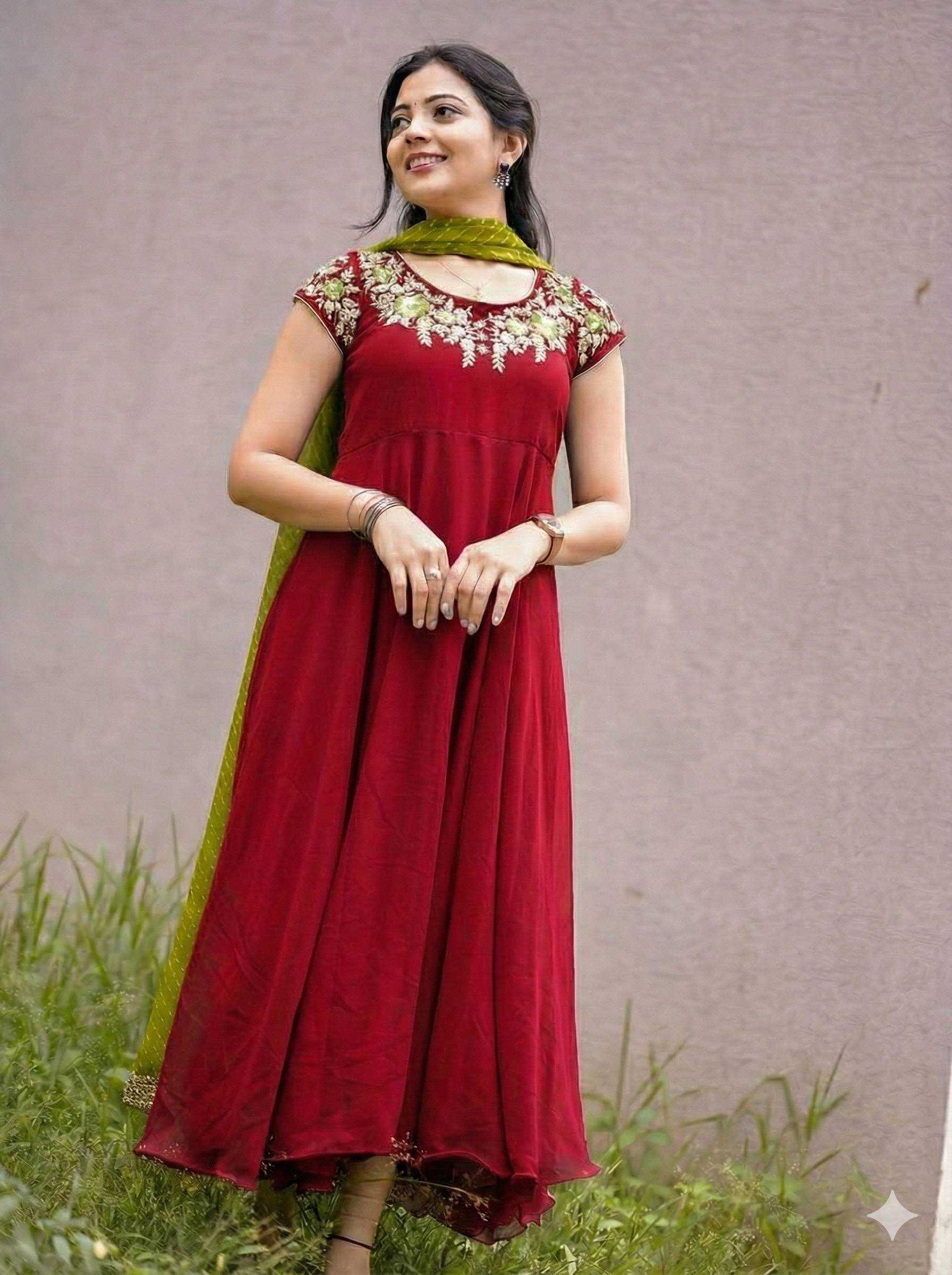 Ynf Georgette KESH210 2476 Suits & Dresses Wholesale Party Wear Dresses Ethnic Dresses Anarkali Dresses Manufacturer- Kapda Export