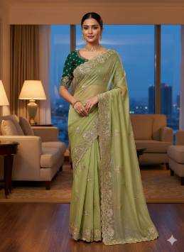 Ynf Georgette KESH695 Kasira Sarees Wholesale Party Wear Sarees Georgette Sarees Sequins Work Saree Manufacturer- Kapda Export