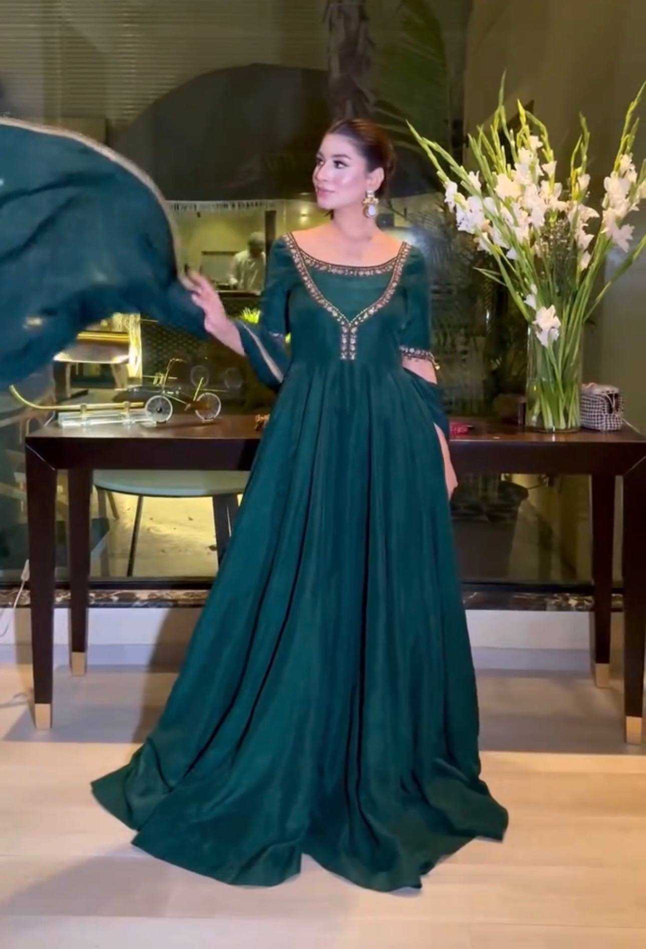 Ynf Georgette RIN213 369 Gowns Wholesale Anarkali Gown Evening Gowns Party Wear Gowns Manufacturer- Kapda Export