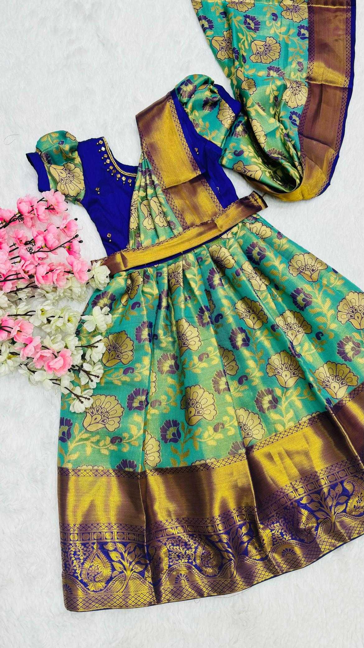 Ynf Kanjivaram Silk RIN235 258 Kids Wear Wholesale Kids Ethnic Wear Kids Traditional Outfits Indian Wear For Kids Manufacturer- Kapda Export
