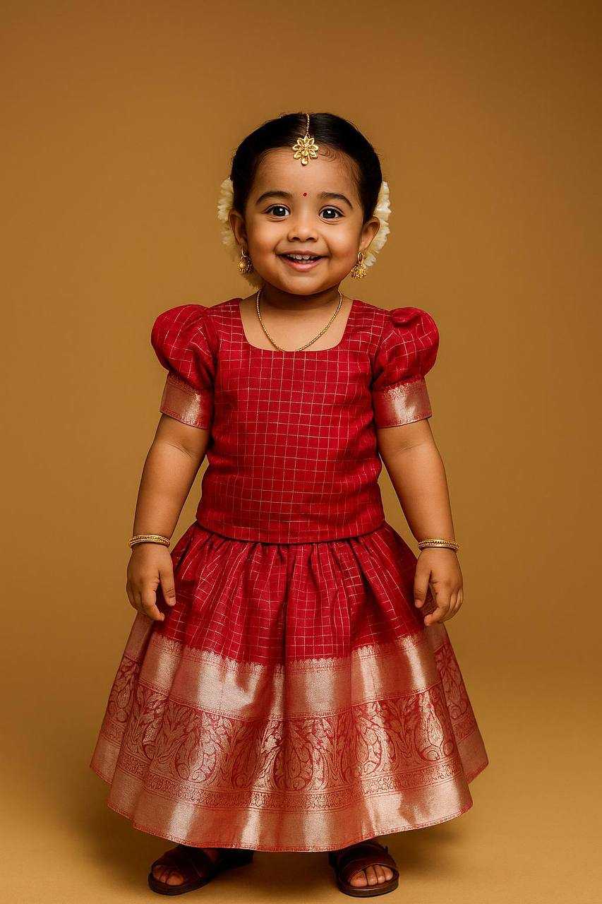 Ynf Organza KESH709 01 Kids Wear Wholesale Kids Ethnic Wear Indian Wear For Kids Kids Lehenga Choli Manufacturer- Kapda Export