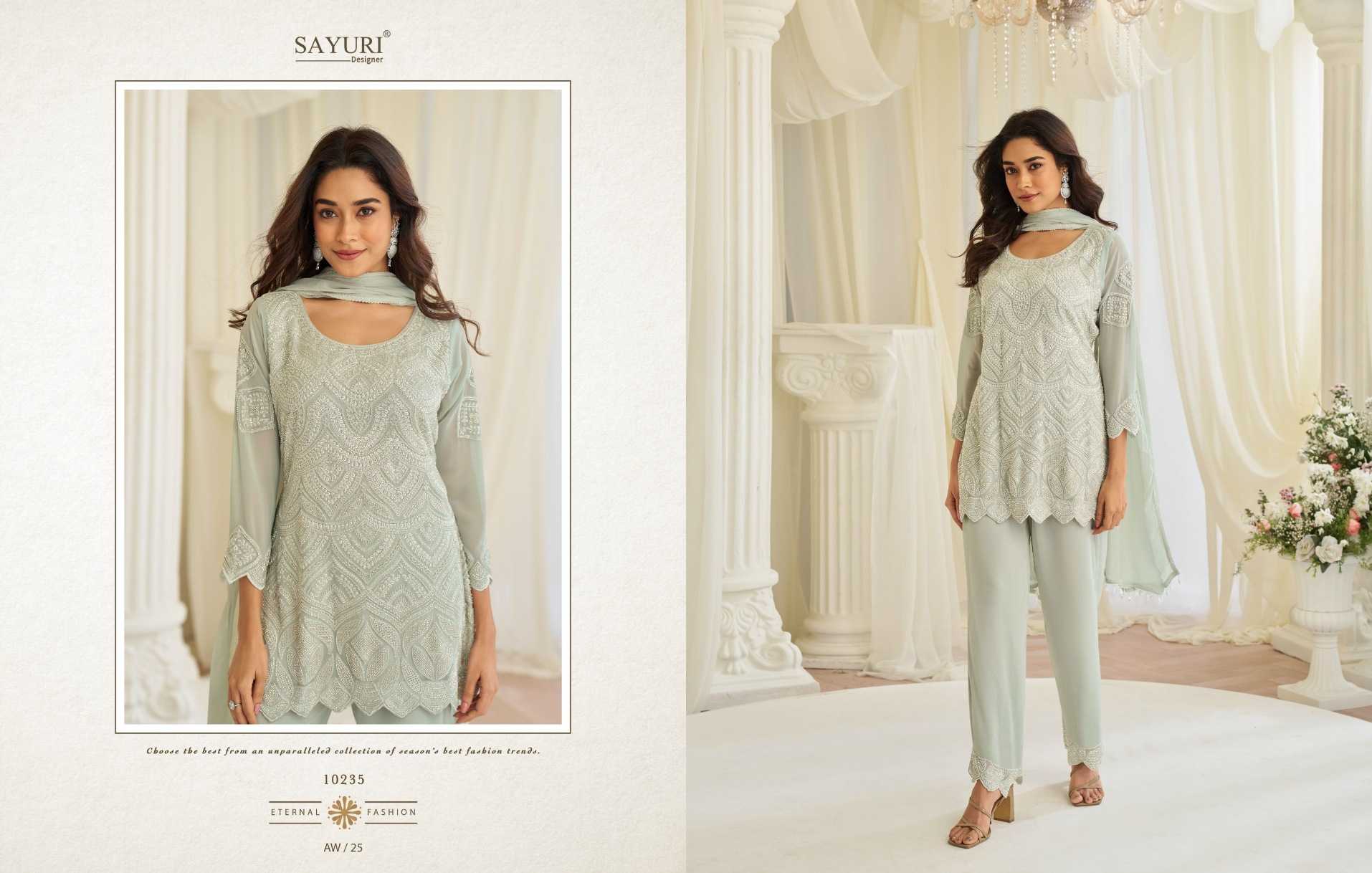 Ynf Premium Georgette KESH481 SAYURI HOOR 10232 Kurti Wholesale Workwear Kurtis Festive Kurtis Georgette Kurtis Manufacturer- Kapda Export