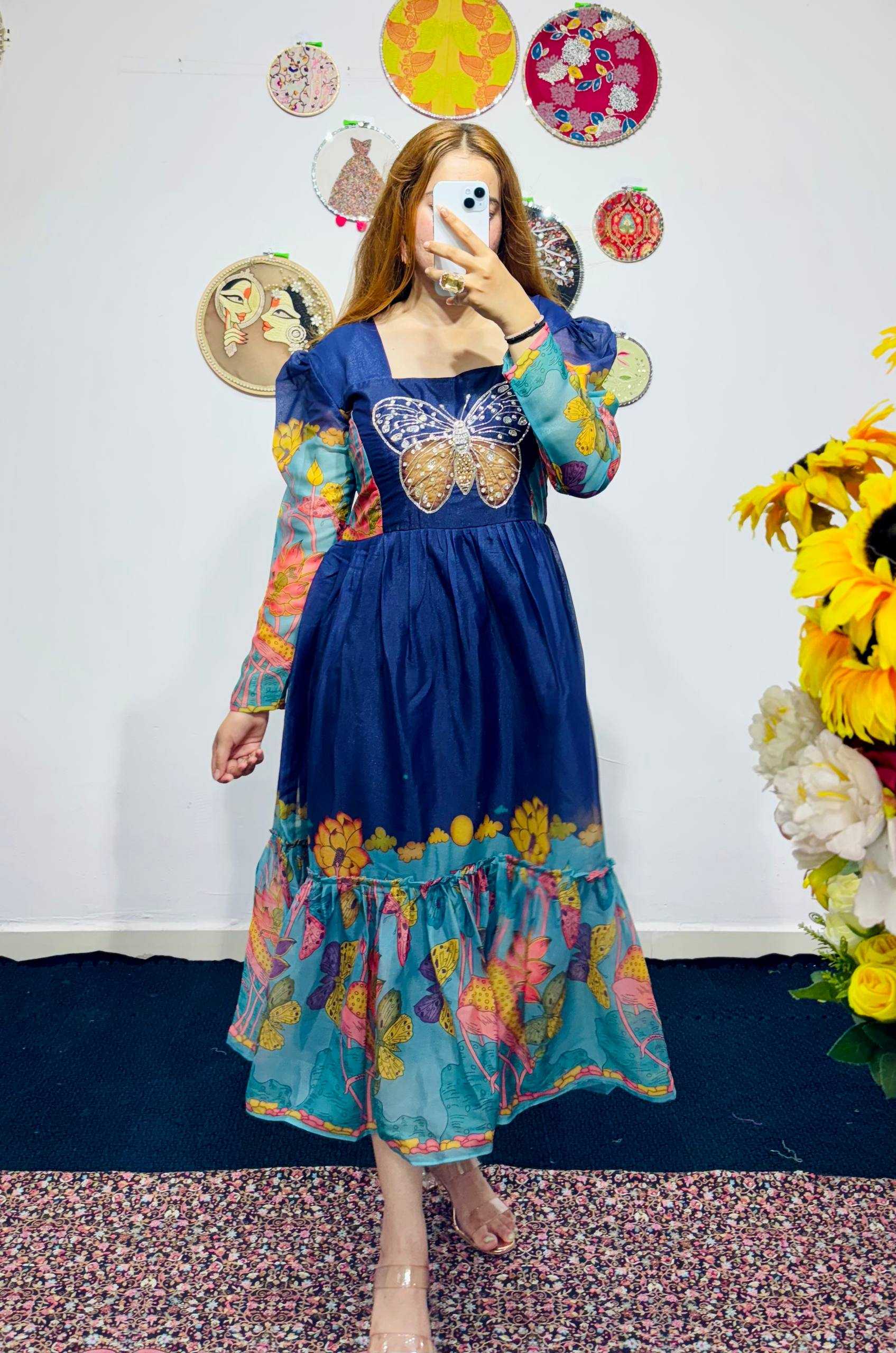 Ynf Premium Georgette KESH655 1018 Suits & Dresses Festive Collections Wholesale Maxi Dresses Georgette Dresses Handwork Suits Manufacturer- Kapda Export