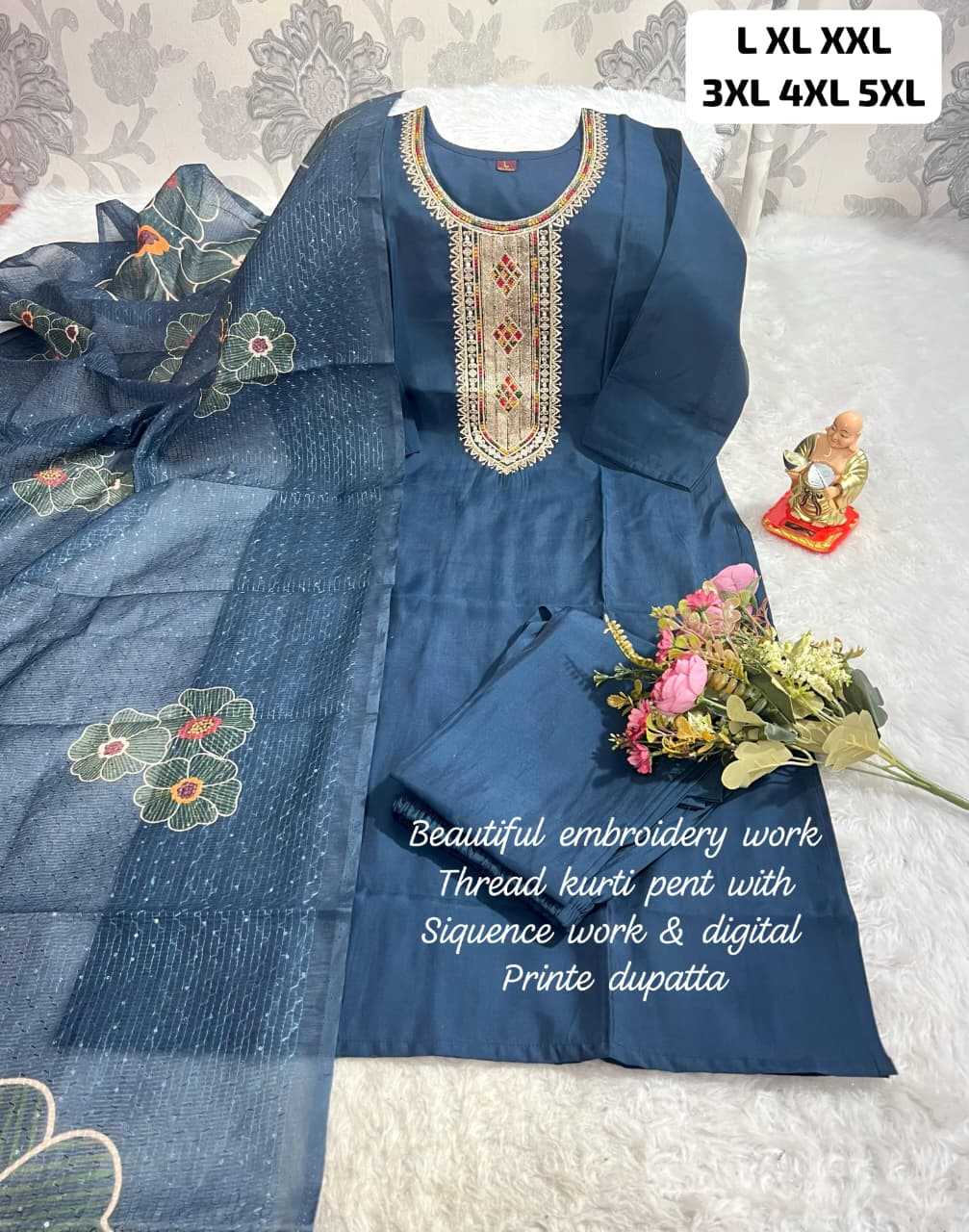 Ynf Premium Roman Silk KESH594 AKSHR Suits & Dresses Festive Collections Wholesale Printed Suits Chanderi Suit Eid Collections Manufacturer- Kapda Export