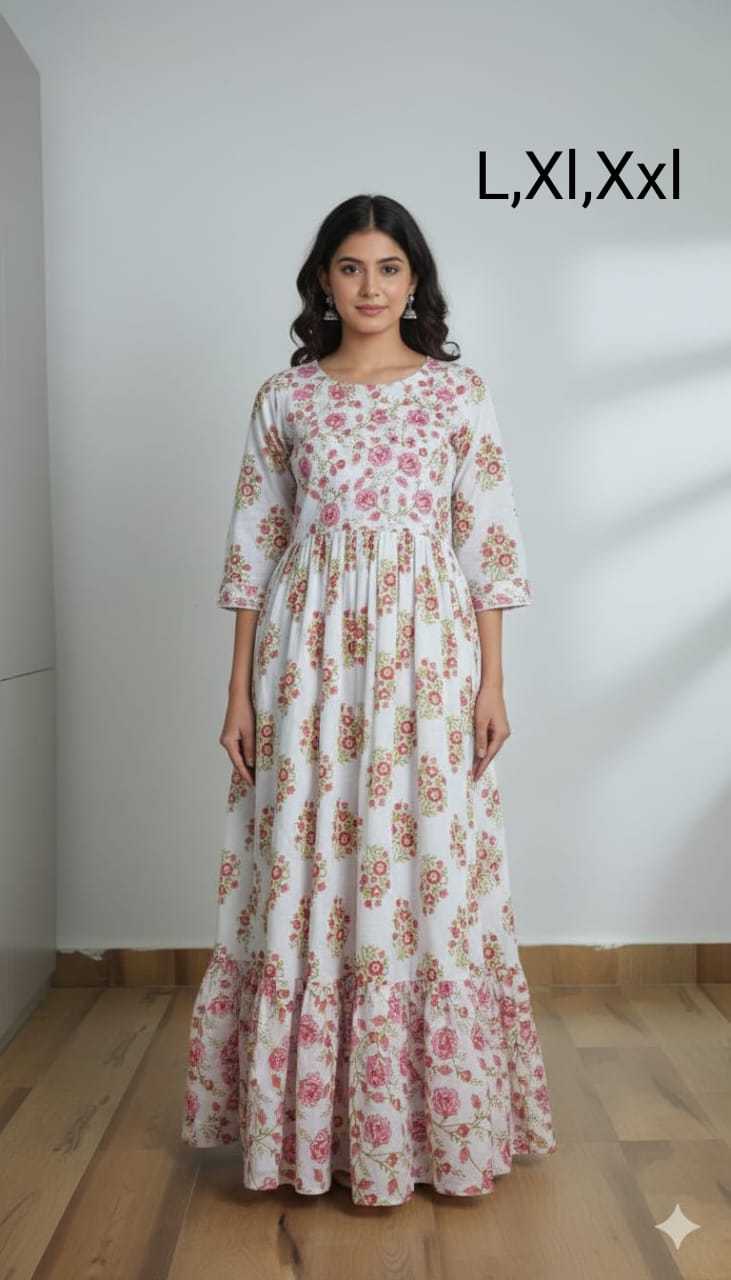 Ynf Pure Cotton KESH585 174 Suits & Dresses Western Wears Wholesale Maxi Dresses A-Line Dresses Cotton Dresses Manufacturer- Kapda Export