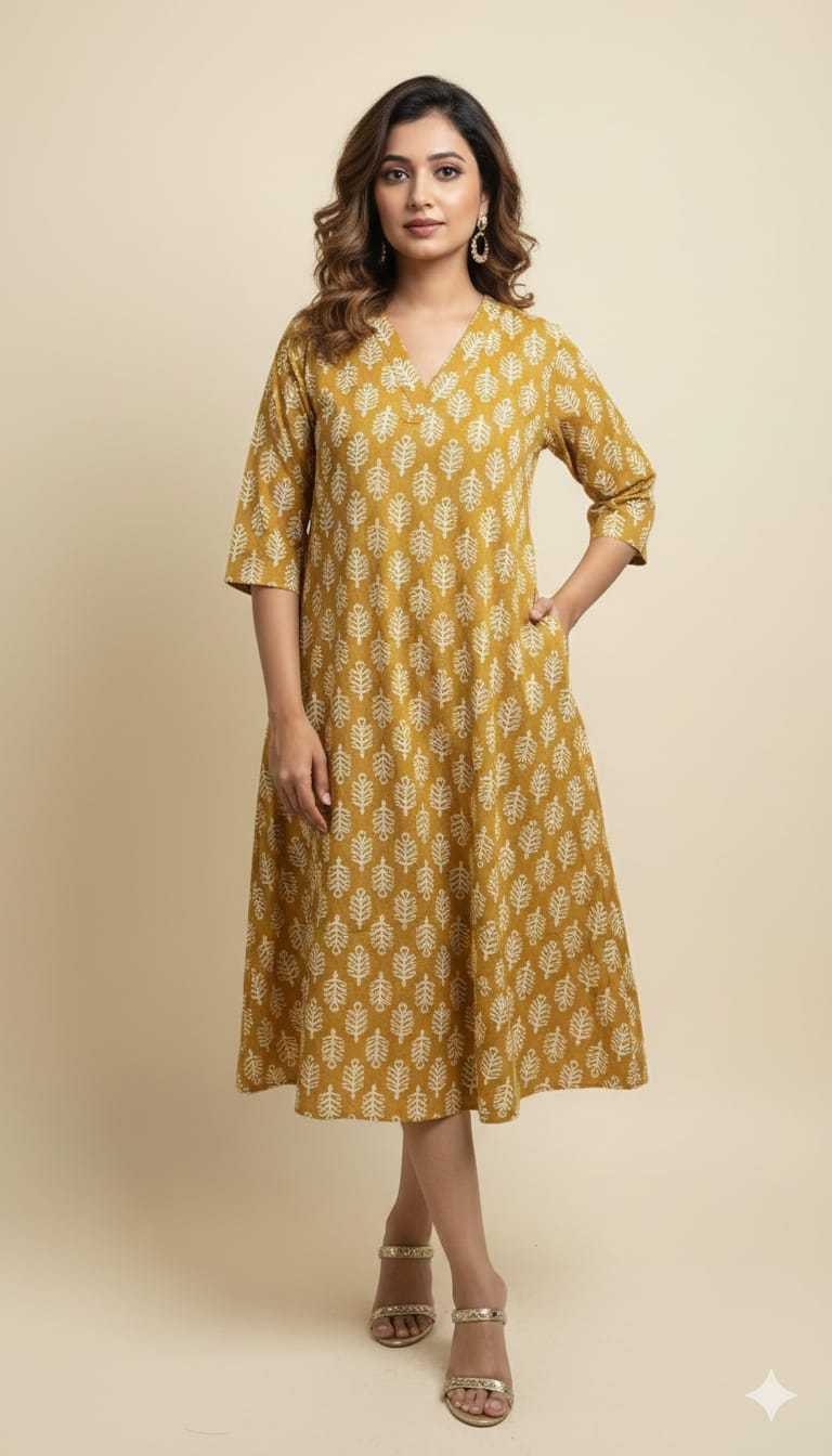 Ynf Pure Cotton KESH585 180 Suits & Dresses Western Wears Wholesale One Piece Dress A-Line Dresses Cotton Dresses Manufacturer- Kapda Export