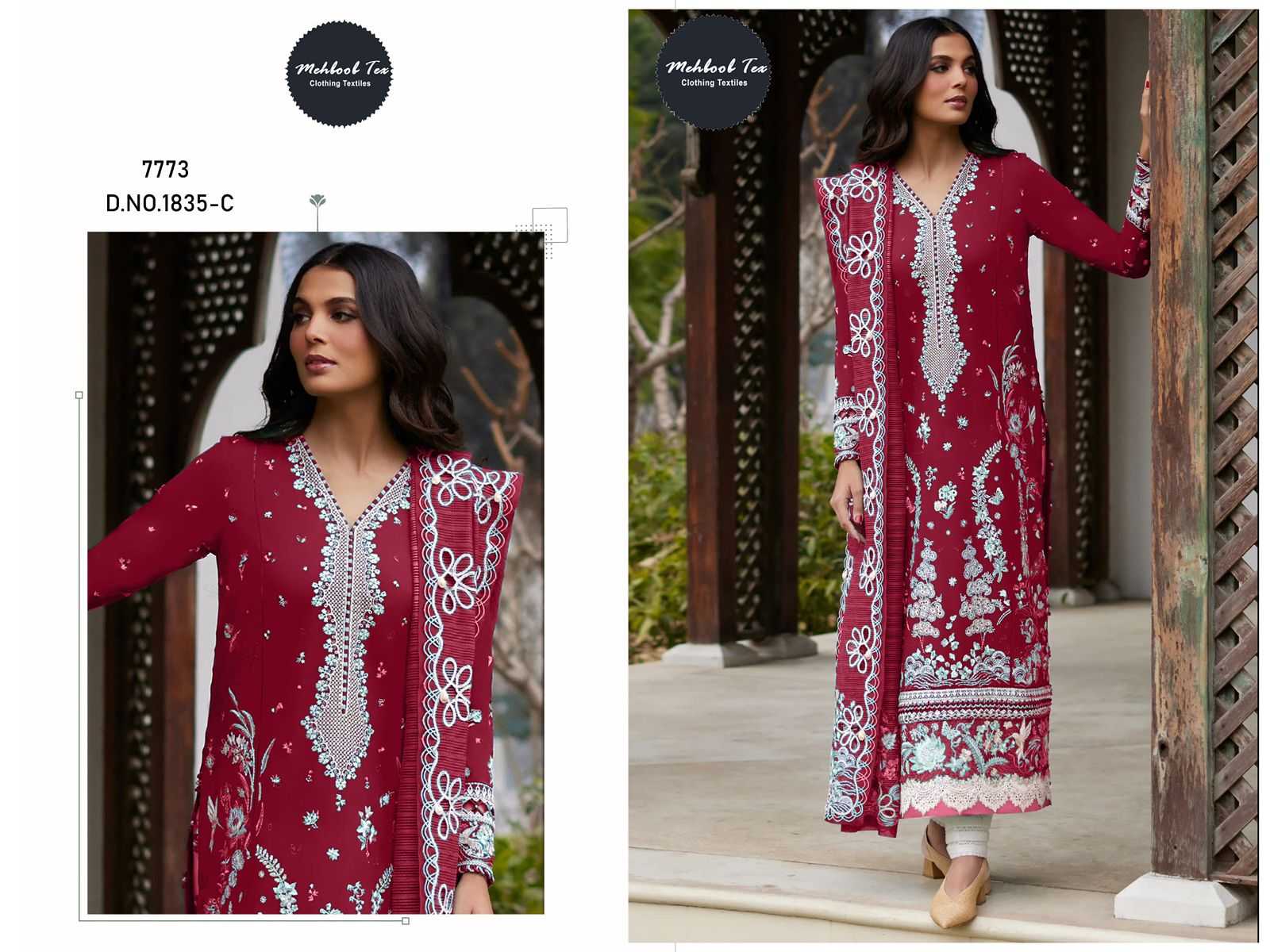 Ynf Pure Cotton KESH586 MEHBOOB 1835 Kurti Wholesale Cotton Kurtis Kurti Bottom With Dupatta Embroidered Kurtis Manufacturer- Kapda Export