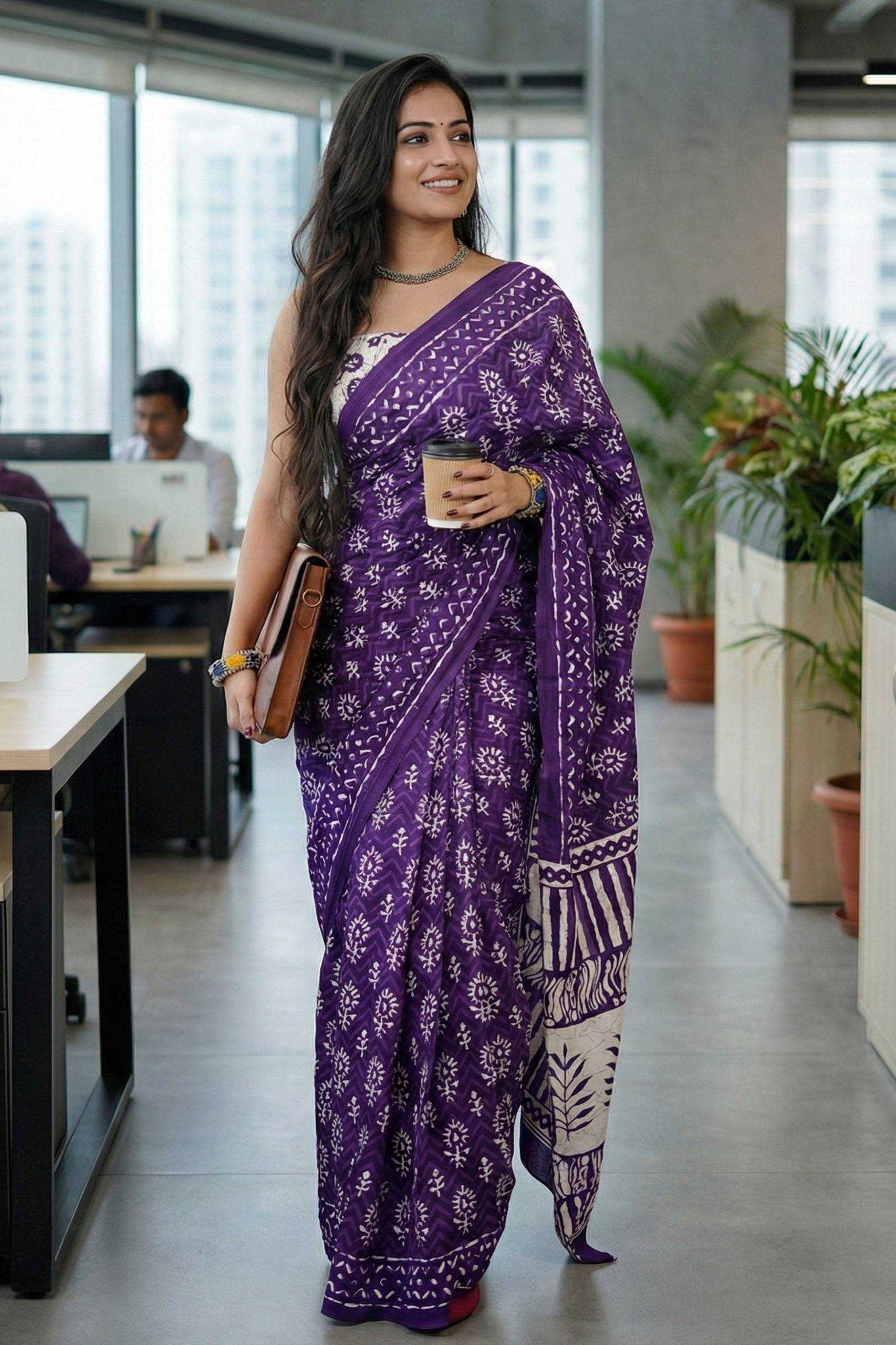 Ynf Pure Cotton RIN229 78-MISS JULIYANA 1 Sarees Wholesale Ajrakh Sarees Block Print Sarees Festive Sarees Manufacturer- Kapda Export