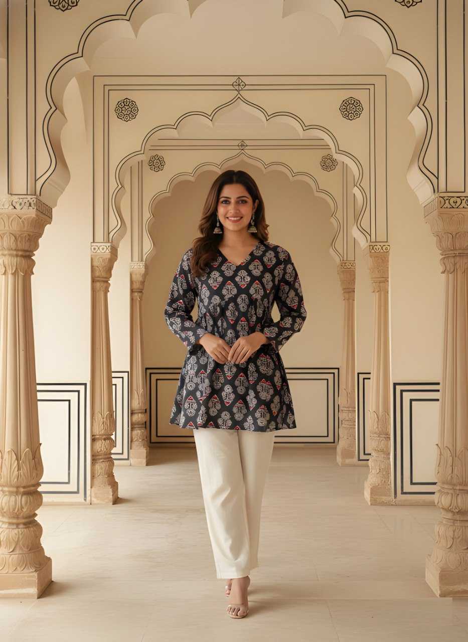 Ynf Rayon KESH559 1043 Kurti Wholesale Short Kurtis Printed Kurtis Tunic Kurti Manufacturer- Kapda Export