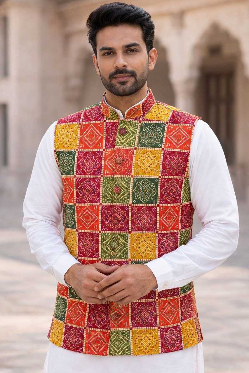 Ynf Silk KESH650 VENMER Mens Wear Wholesale Casual Wear Mens Ethnic Jackets Designer Ethnic Set Manufacturer- Kapda Export