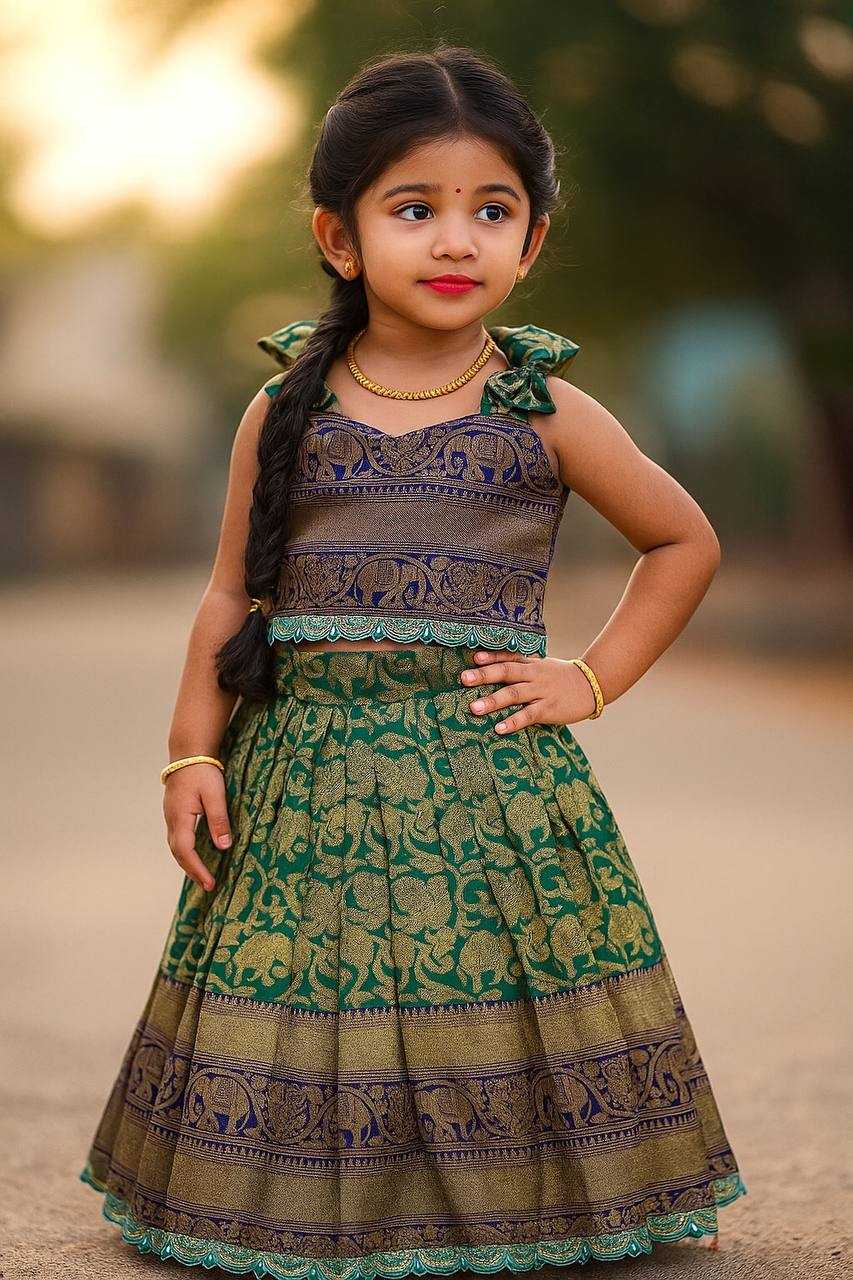Ynf Soft Silk KESH598 06 Kids Wear Wholesale Kids Co-ord Set Kids Lehenga Choli Kids Festive Wear Manufacturer- Kapda Export