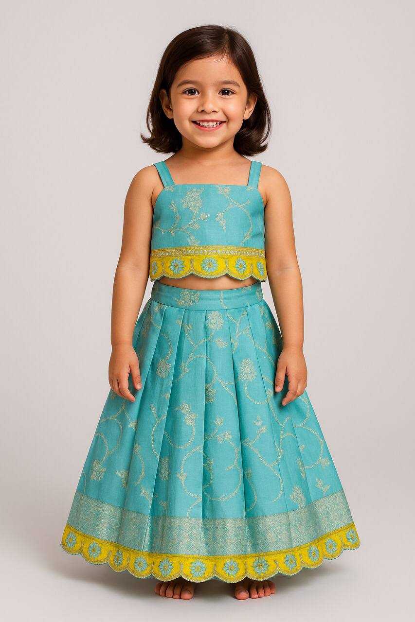 Ynf Soft Silk KESH709 09 Kids Wear Wholesale Kids Co-ord Set Ethnic Dresses For Kids Kids Lehenga Choli Manufacturer- Kapda Export