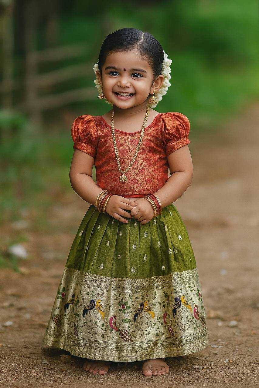 Ynf Soft Silk KESH709 23 Kids Wear Wholesale Kids Lehenga Kids Co-ord Set Kids Lehenga Choli Manufacturer- Kapda Export