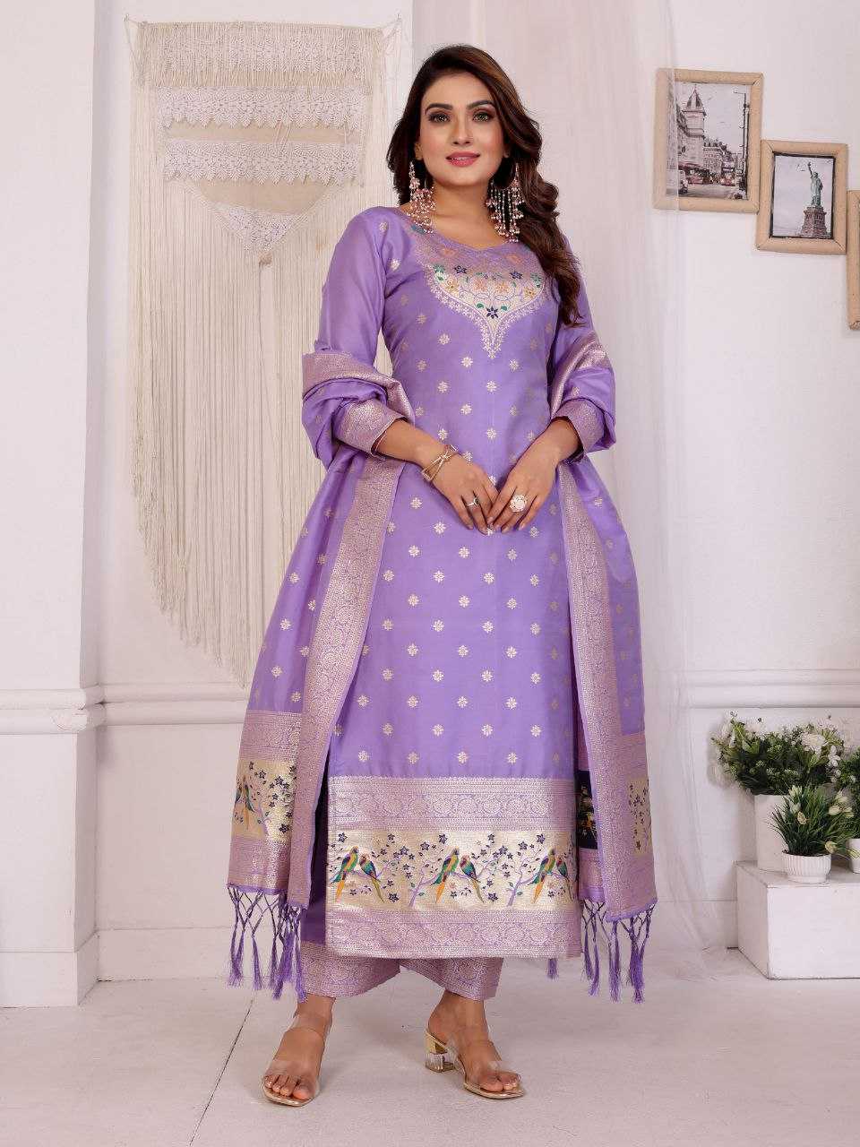 Ynf Soft Silk KESH714 SOFIA Suits & Dresses Wholesale Unstitched Suits Ladies Silk Suit Designer Suits Manufacturer- Kapda Export