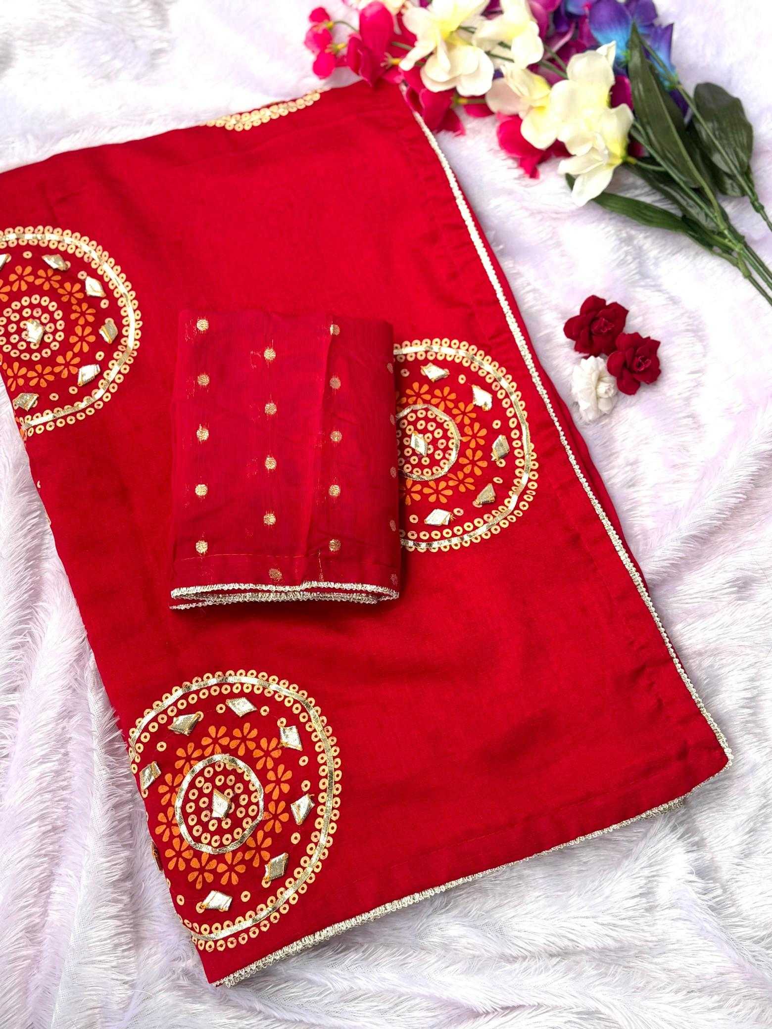 Ynf Soft Vichitra KESH584 rehman Sarees Wholesale Designer Sarees Rajasthani Sarees Gota Work Saree Manufacturer- Kapda Export