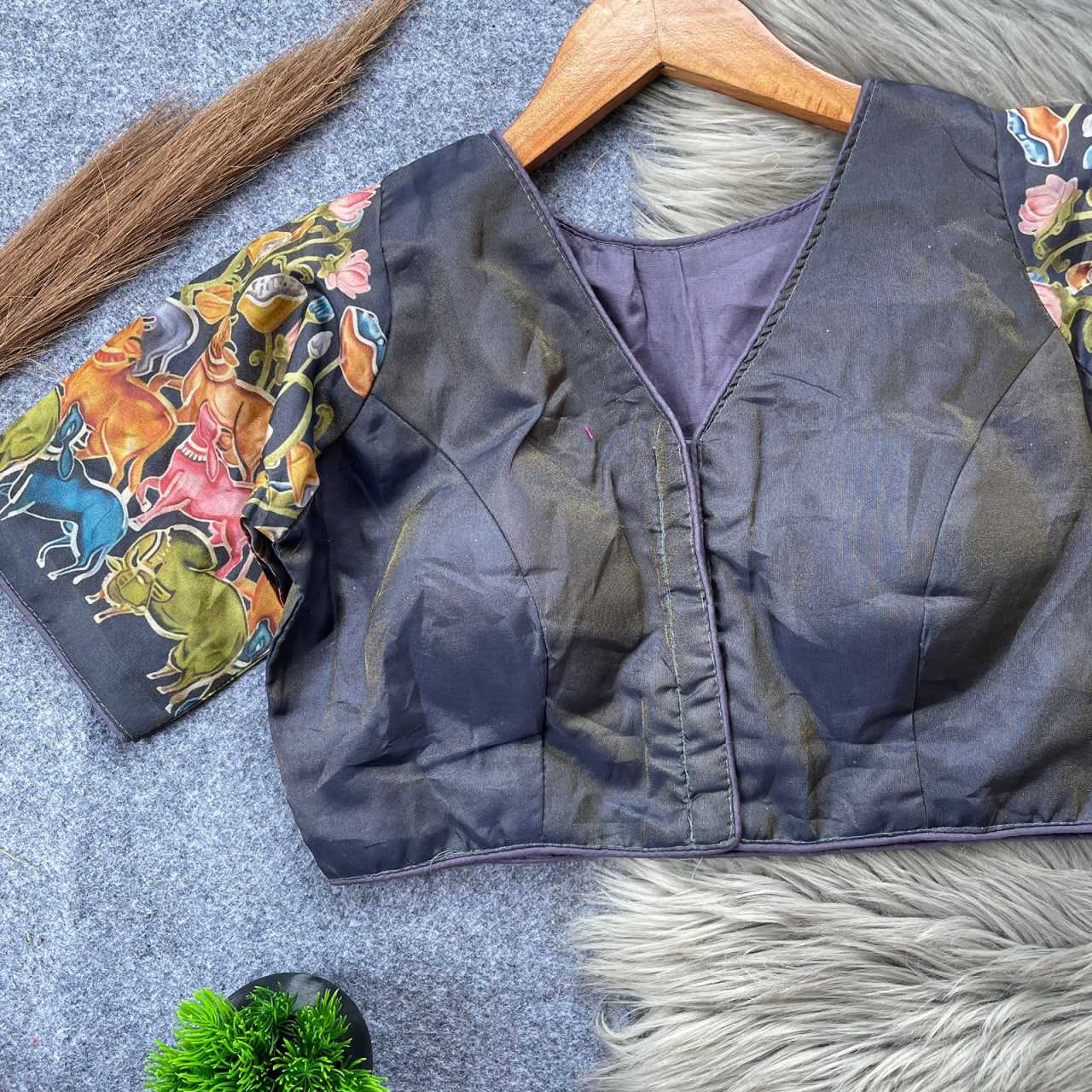 Ynf Tissue Silk KESH426 157 Readymade Blouses Festive Collections Wholesale Party Wear Blouse Fashion Blouse Silk Blouse Manufacturer- Kapda Export